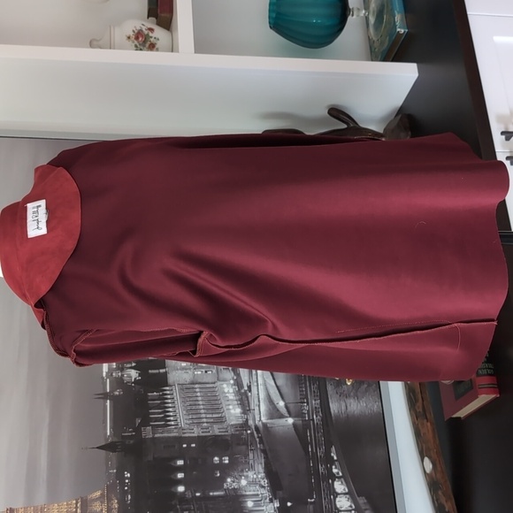 Joseph Ribkoff Red Suede Blazer Tailored Suit Jacket. - Picture 7 of 8